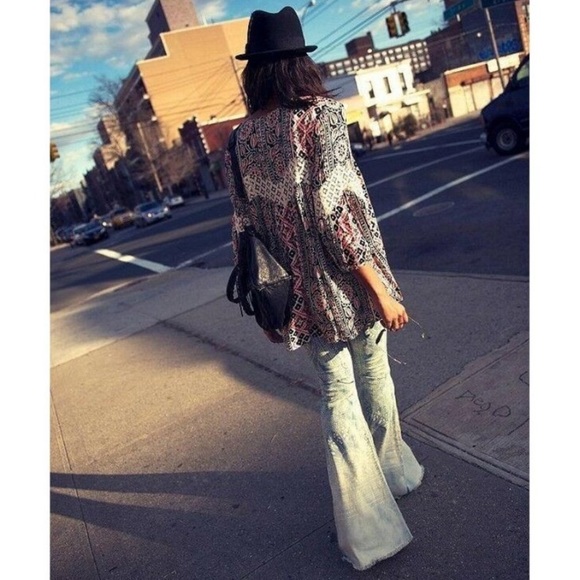 Free People Bali Discharge Flared Denim - Picture 4 of 16